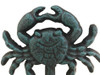 Handcrafted Seaworn Blue Cast Iron Wall Mounted Crab Hook 5" from Hampton Creations Handcrafted Seaworn Blue Cast Iron Wall Mounted Crab Hook 5" from Hampton Creations