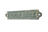 Handcrafted Antique Seaworn Bronze Cast Iron Poop Deck Sign 6" from Hampton Creations Handcrafted Antique Seaworn Bronze Cast Iron Poop Deck Sign 6" from Hampton Creations