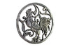 Handcrafted Rustic Silver Cast Iron Rooster Trivet 8" from Hampton Creations Handcrafted Rustic Silver Cast Iron Rooster Trivet 8" from Hampton Creations