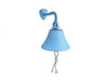 Handcrafted Rustic Light Blue Cast Iron Hanging Ship's Bell 6" from Hampton Creations