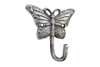Handcrafted Rustic Silver Cast Iron Butterfly Hook 6" from Hampton Creations Handcrafted Rustic Silver Cast Iron Butterfly Hook 6" from Hampton Creations