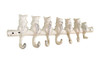 Handcrafted Whitewashed Cast Iron Cat Wall Hooks 13" from Hampton Creations Handcrafted Whitewashed Cast Iron Cat Wall Hooks 13" from Hampton Creations
