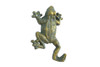 Handcrafted Antique Seaworn Bronze Cast Iron Frog Hook 6" from Hampton Creations Handcrafted Antique Seaworn Bronze Cast Iron Frog Hook 6" from Hampton Creations