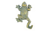 Handcrafted Antique Seaworn Bronze Cast Iron Frog Hook 6" from Hampton Creations Handcrafted Antique Seaworn Bronze Cast Iron Frog Hook 6" from Hampton Creations