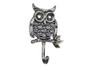 Handcrafted Rustic Silver Cast Iron Owl Hook 6" from Hampton Creations Handcrafted Rustic Silver Cast Iron Owl Hook 6" from Hampton Creations