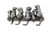 Handcrafted Rustic Silver Cast Iron Dog Wall Hooks 8" from Hampton Creations Handcrafted Rustic Silver Cast Iron Dog Wall Hooks 8" from Hampton Creations