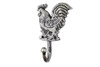 Handcrafted Rustic Silver Cast Iron Rooster Hook 7" from Hampton Creations Handcrafted Rustic Silver Cast Iron Rooster Hook 7" from Hampton Creations
