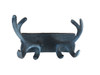 Handcrafted Cast Iron Antler Double Hook 8" from Hampton Creations