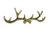 Handcrafted Rustic Gold Cast Iron Antler Wall Hooks 15" from Hampton Creations