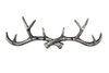 Handcrafted Rustic Silver Cast Iron Antler Wall Hooks 15" from Hampton Creations Handcrafted Rustic Silver Cast Iron Antler Wall Hooks 15" from Hampton Creations