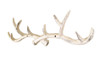 Handcrafted Whitewashed Cast Iron Antler Wall Hooks 15" from Hampton Creations Handcrafted Whitewashed Cast Iron Antler Wall Hooks 15" from Hampton Creations