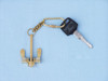Handcrafted Solid Brass Navy Stockless Anchor Key Chain 5" from Hampton Creations