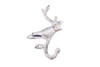 Handcrafted Whitewashed Cast Iron Decorative Bird Hook 6" from Hampton Creations Handcrafted Whitewashed Cast Iron Decorative Bird Hook 6" from Hampton Creations