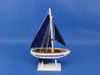 Handcrafted Wooden Blue Sailboat with Blue Sails Christmas Tree Ornament 9" from Hampton Creations