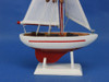 Handcrafted Wooden Red Pacific Sailer Model Sailboat Decoration 9" from Hampton Creations
