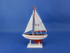 Handcrafted Wooden Red Pacific Sailer Model Sailboat Decoration 9" from Hampton Creations