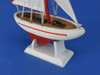 Handcrafted Wooden Red Sailboat Model Christmas Tree Ornament 9" from Hampton Creations