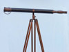 Handcrafted Floor Standing Antique Copper With Leather Galileo Telescope 65" from Hampton Creations Handcrafted Floor Standing Antique Copper With Leather Galileo Telescope 65" from Hampton Creations