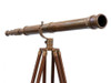 Handcrafted Floor Standing Antique Brass Galileo Telescope 65" from Hampton Creations Handcrafted Floor Standing Antique Brass Galileo Telescope 65" from Hampton Creations