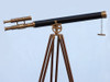 Handcrafted Floor Standing Antique Brass With Leather Griffith Astro Telescope 64" from Hampton Creations Handcrafted Floor Standing Antique Brass With Leather Griffith Astro Telescope 64" from Hampton Creations