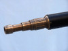 Handcrafted Floor Standing Antique Brass Leather Anchormaster Telescope 65" from Hampton Creations Handcrafted Floor Standing Antique Brass Leather Anchormaster Telescope 65" from Hampton Creations