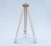 Handcrafted Floor Standing Chrome With White Leather Anchormaster Telescope 65" from Hampton Creations Handcrafted Floor Standing Chrome With White Leather Anchormaster Telescope 65" from Hampton Creations