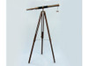 Handcrafted Admiral Floor Standing Antique Brass Telescope 60" from Hampton Creations Handcrafted Admiral Floor Standing Antique Brass Telescope 60" from Hampton Creations