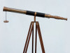 Handcrafted Admiral Floor Standing Antique Brass Telescope 60" from Hampton Creations Handcrafted Admiral Floor Standing Antique Brass Telescope 60" from Hampton Creations