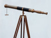 Handcrafted Admiral Floor Standing Antique Brass Telescope 60" from Hampton Creations Handcrafted Admiral Floor Standing Antique Brass Telescope 60" from Hampton Creations
