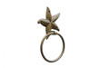 Handcrafted Antique Brass Starfish Towel Holder 9" from Hampton Creations