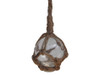 Handcrafted Clear Japanese Glass Ball Fishing Float With Brown Netting Decoration 2" from Hampton Creations Handcrafted Clear Japanese Glass Ball Fishing Float With Brown Netting Decoration 2" from Hampton Creations
