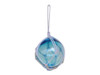 Handcrafted Light Blue Japanese Glass Ball With White Netting Christmas Ornament 3" from Hampton Creations