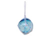 Handcrafted Light Blue Japanese Glass Ball With White Netting Christmas Ornament 3" from Hampton Creations