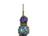Handcrafted Blue - Light Blue - Blue Japanese Glass Ball Fishing Floats with Brown Netting Decoration 11" from Hampton Creations
