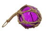 Handcrafted Purple Japanese Glass Ball Fishing Float With Brown Netting Decoration 4" from Hampton Creations Handcrafted Purple Japanese Glass Ball Fishing Float With Brown Netting Decoration 4" from Hampton Creations