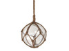 Handcrafted Clear Japanese Glass Ball Fishing Float With Brown Netting Decoration 6" from Hampton Creations Handcrafted Clear Japanese Glass Ball Fishing Float With Brown Netting Decoration 6" from Hampton Creations