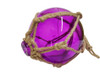 Handcrafted Purple Japanese Glass Ball Fishing Float With Brown Netting Decoration 6" from Hampton Creations Handcrafted Purple Japanese Glass Ball Fishing Float With Brown Netting Decoration 6" from Hampton Creations