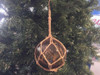 Handcrafted Amber Japanese Glass Ball Fishing Float Decoration Christmas Ornament 4" from Hampton Creations