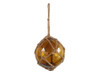 Handcrafted Amber Japanese Glass Ball Fishing Float Decoration Christmas Ornament 4" from Hampton Creations Handcrafted Amber Japanese Glass Ball Fishing Float Decoration Christmas Ornament 4" from Hampton Creations