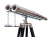 Handcrafted Floor Standing Admiral's Chrome Binoculars 62" from Hampton Creations