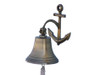 Handcrafted Antique Brass Hanging Anchor Bell 10" from Hampton Creations Handcrafted Antique Brass Hanging Anchor Bell 10" from Hampton Creations