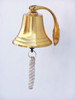 Handcrafted Brass Plated Hanging Harbor Bell 5.5" from Hampton Creations