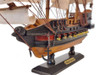 Handcrafted Wooden Captain Kidd's Black Falcon White Sails Limited Model Pirate Ship 15" from Hampton Creations
