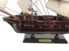 Handcrafted Wooden Captain Kidd's Black Falcon White Sails Pirate Ship Model 15" from Hampton Creations