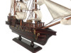 Handcrafted Wooden Captain Kidd's Black Falcon White Sails Pirate Ship Model 20" from Hampton Creations