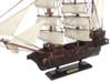 Handcrafted Wooden Captain Kidd's Black Falcon White Sails Pirate Ship Model 20" from Hampton Creations