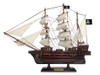 Handcrafted Wooden Captain Kidd's Black Falcon White Sails Pirate Ship Model 20" from Hampton Creations