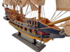 Handcrafted Wooden Caribbean Pirate White Sails Limited Model Pirate Ship 15" from Hampton Creations