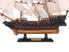 Handcrafted Wooden Caribbean Pirate White Sails Limited Model Pirate Ship 15" from Hampton Creations