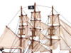 Handcrafted Wooden Caribbean Pirate White Sails Limited Model Pirate Ship 15" from Hampton Creations